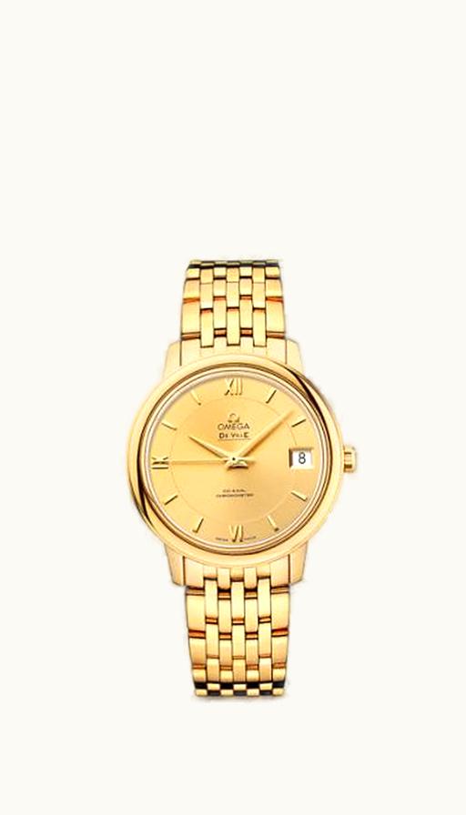 Omega De Ville Prestige Co-Axial 32.7 Yellow Gold / Gold / Bracelet