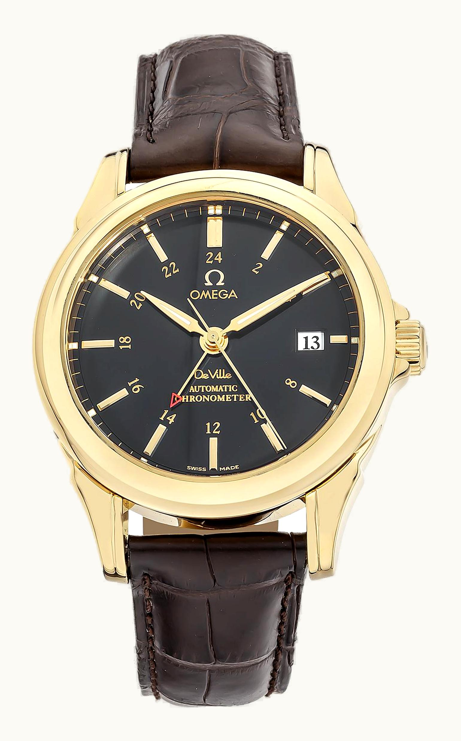 Omega De Ville Co-Axial 38.7 GMT Yellow Gold / Blue