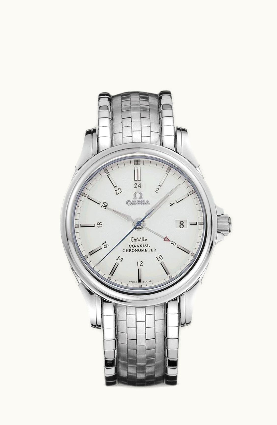 Omega De Ville Co-Axial 38.7 GMT Stainless Steel / Silver / Bracelet