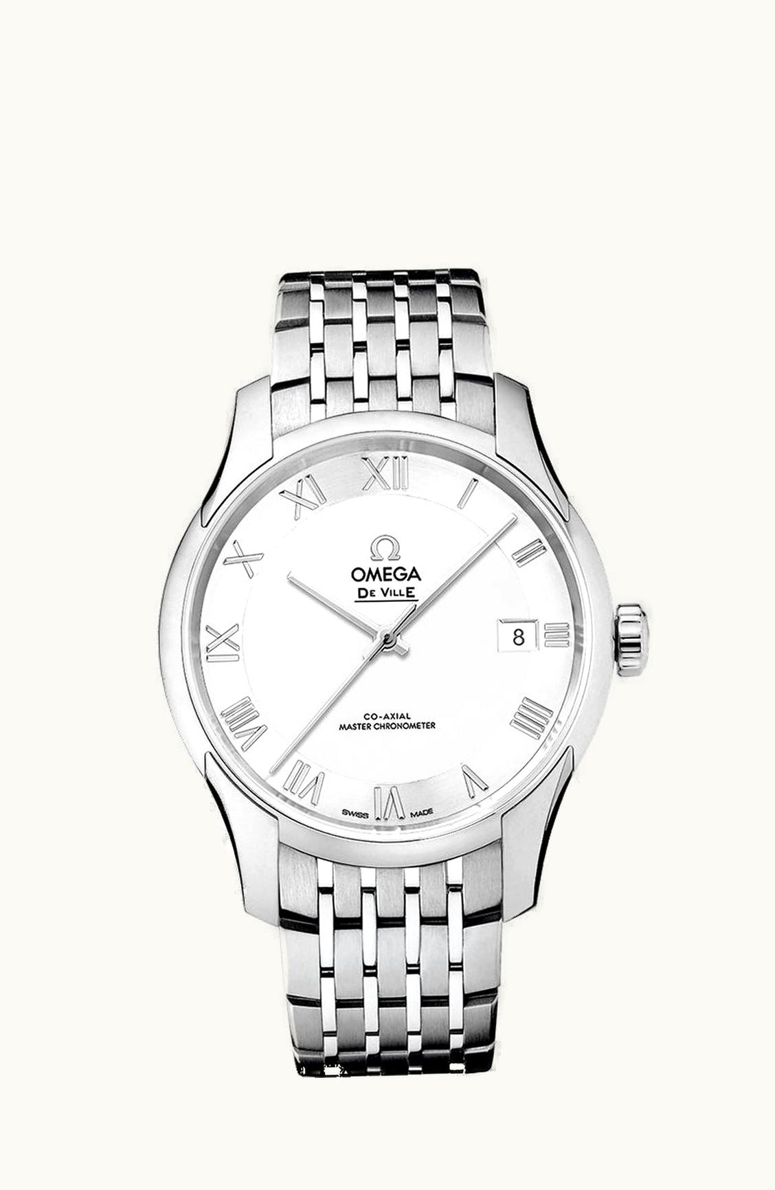 Omega De Ville Hour Vision Master Chronometer Stainless Steel / Silver / Bracelet