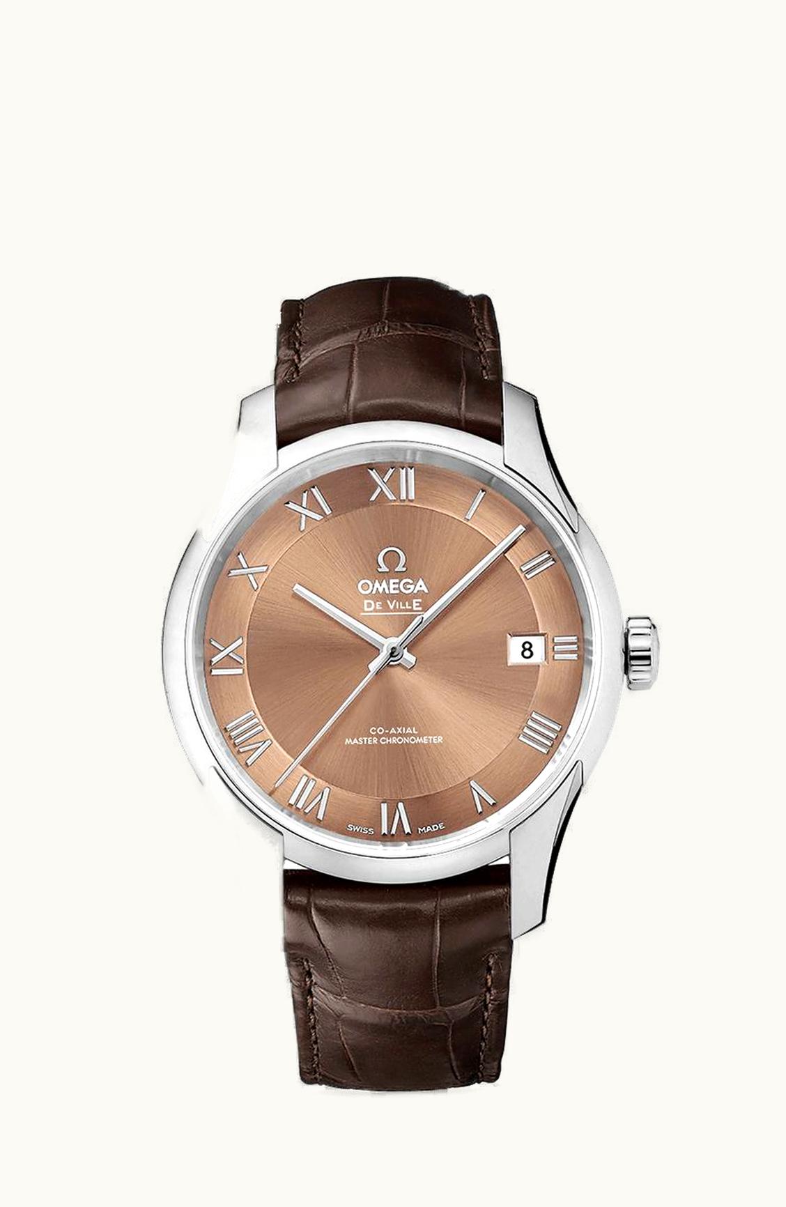 Omega De Ville Hour Vision Master Chronometer Stainless Steel / Brown