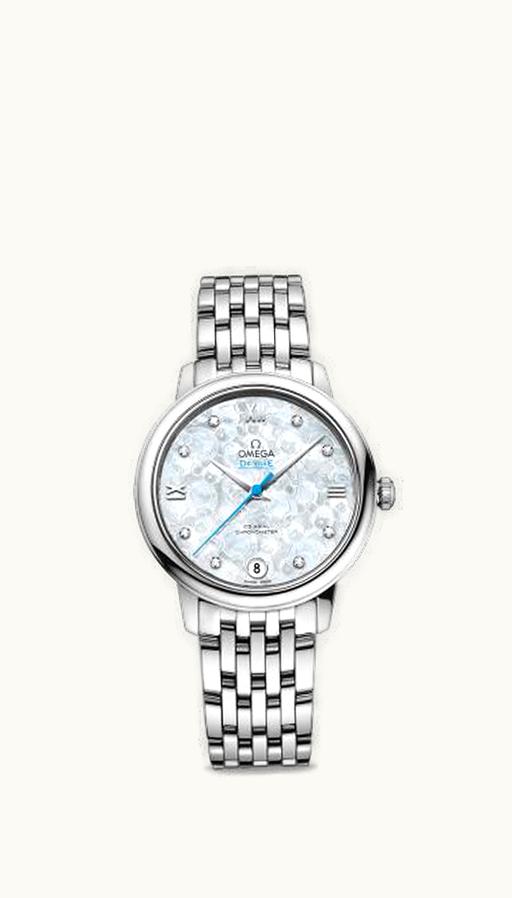 Omega De Ville Prestige Co-Axial 32.7 Stainless Steel / White MOP / Stainless Steel / Orbis