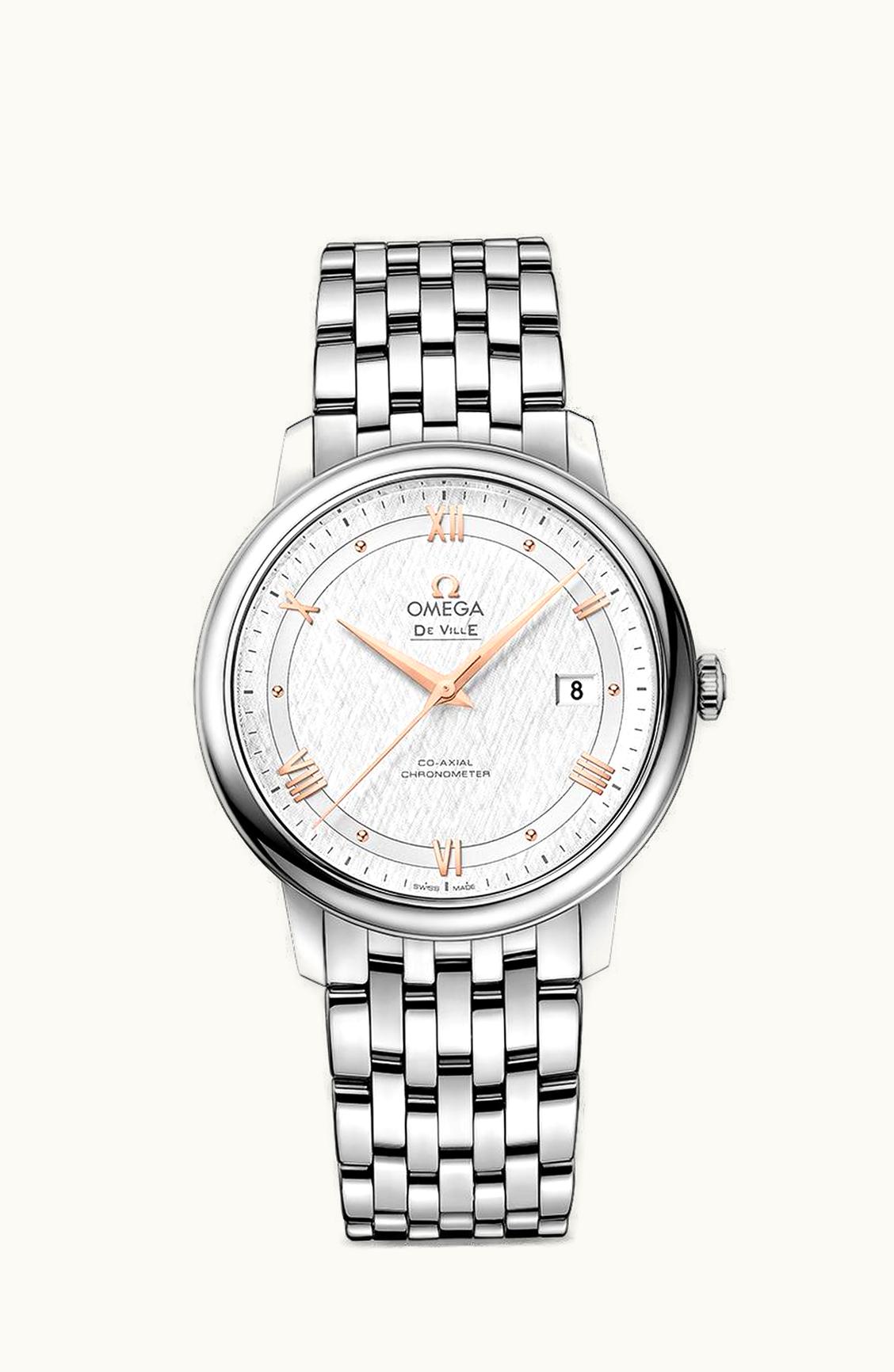 Omega De Ville Prestige Co-Axial 39.5 Stainless Steel / Vintage Silver Silk / Bracelet