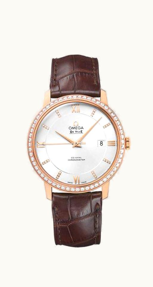 Omega De Ville Prestige Co-Axial 39.5 Red Gold / Diamond / Silver Diamond