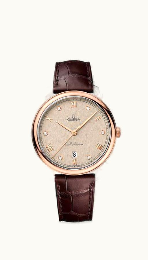 Omega De Ville Master Chronometer Stainless Steel - Sedna Gold / Beige - Diamond