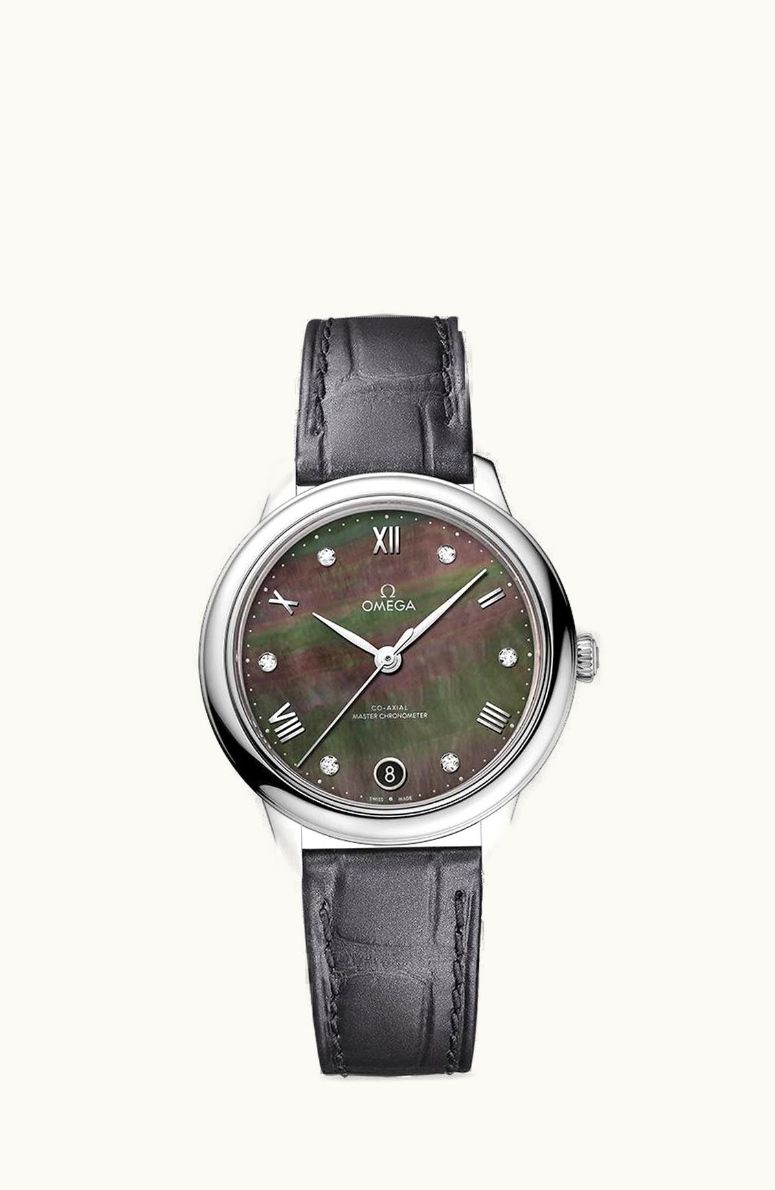 Omega De Ville Master Chronometer 34 Stainless Steel / Brown MOP - Diamond