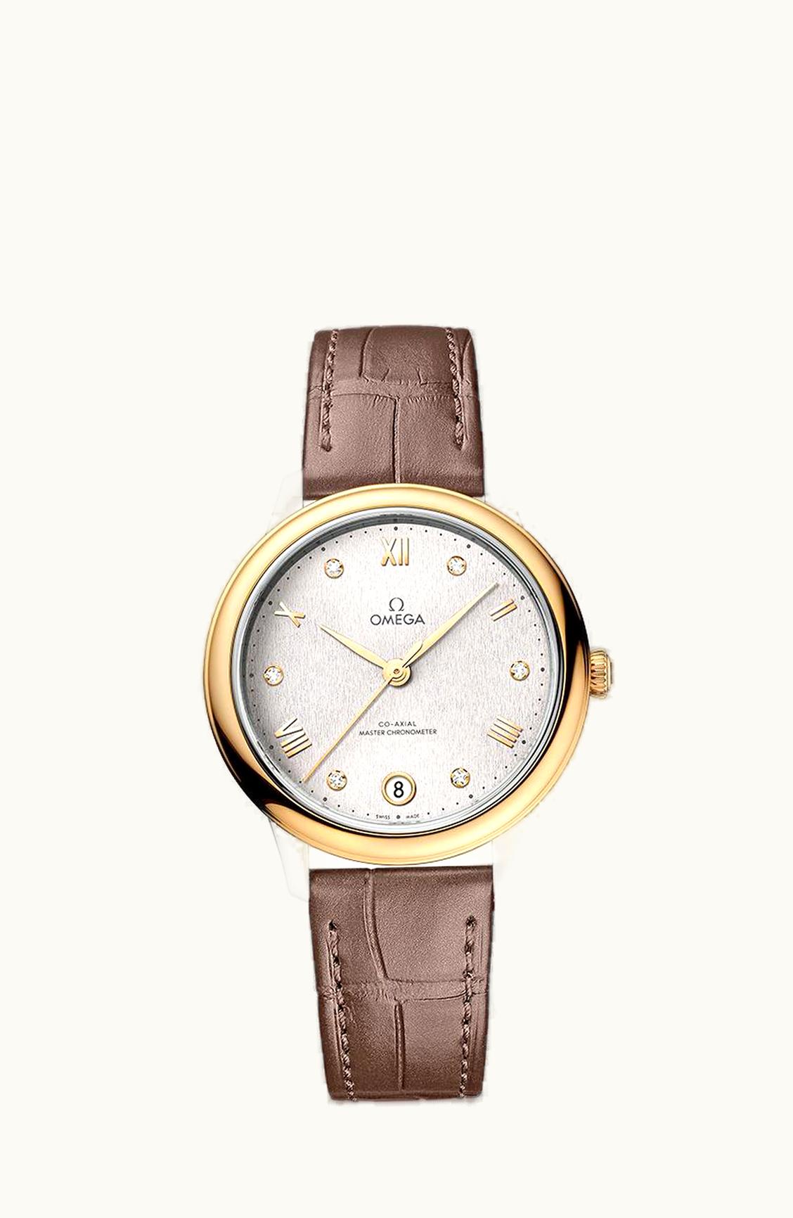 Omega De Ville Master Chronometer 34 Stainless Steel - Yellow Gold / Silver - Diamond