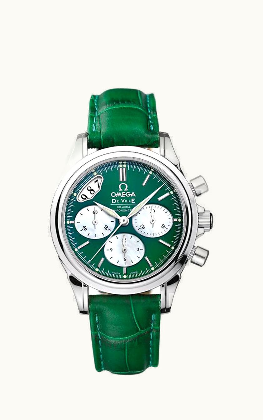 Omega De Ville Co-Axial 35 Chronograph Stainless Steel / Green