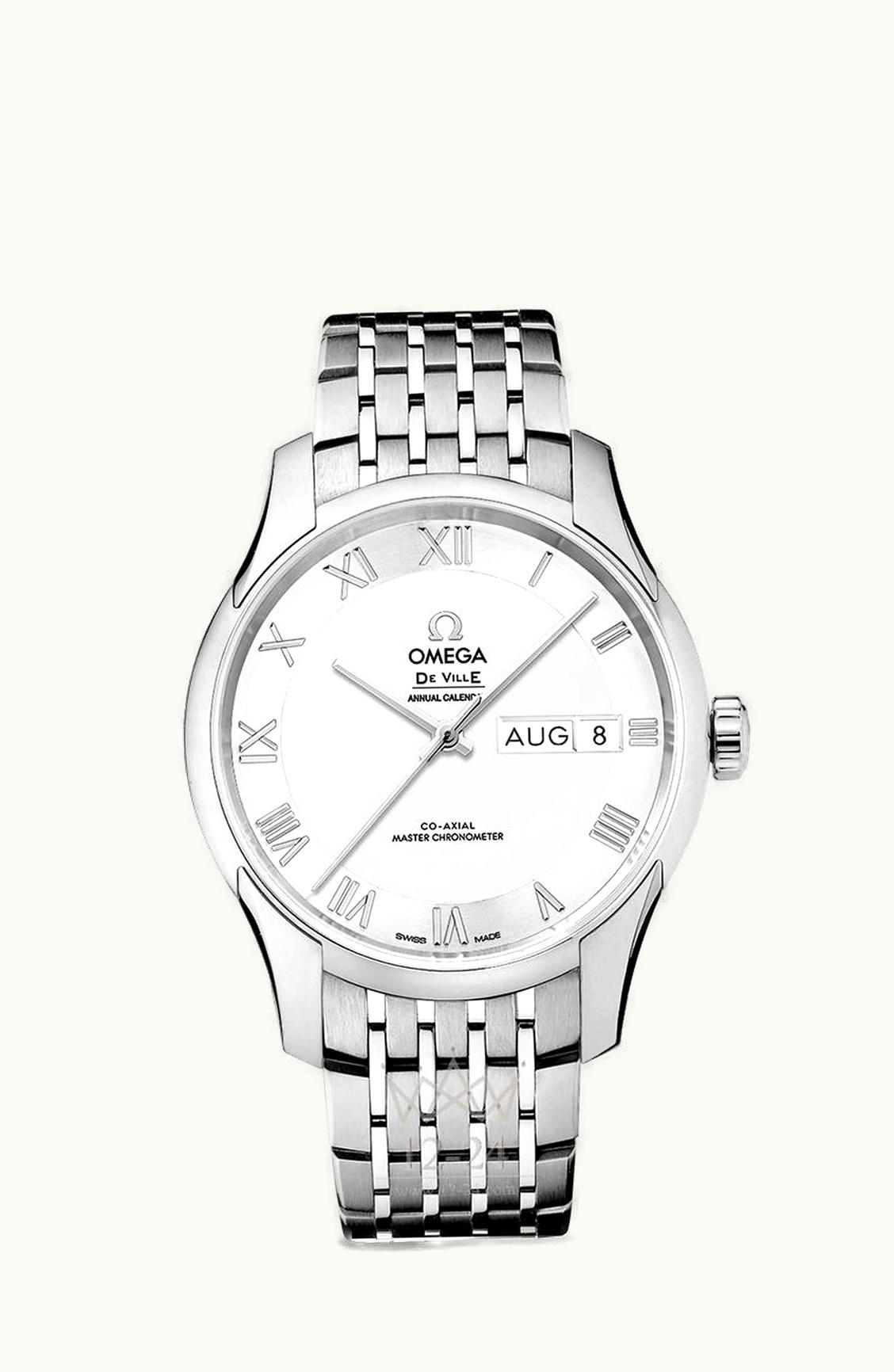 Omega De Ville Hour Vision Master Chronometer Annual Calendar Stainless Steel / Silver / Bracelet