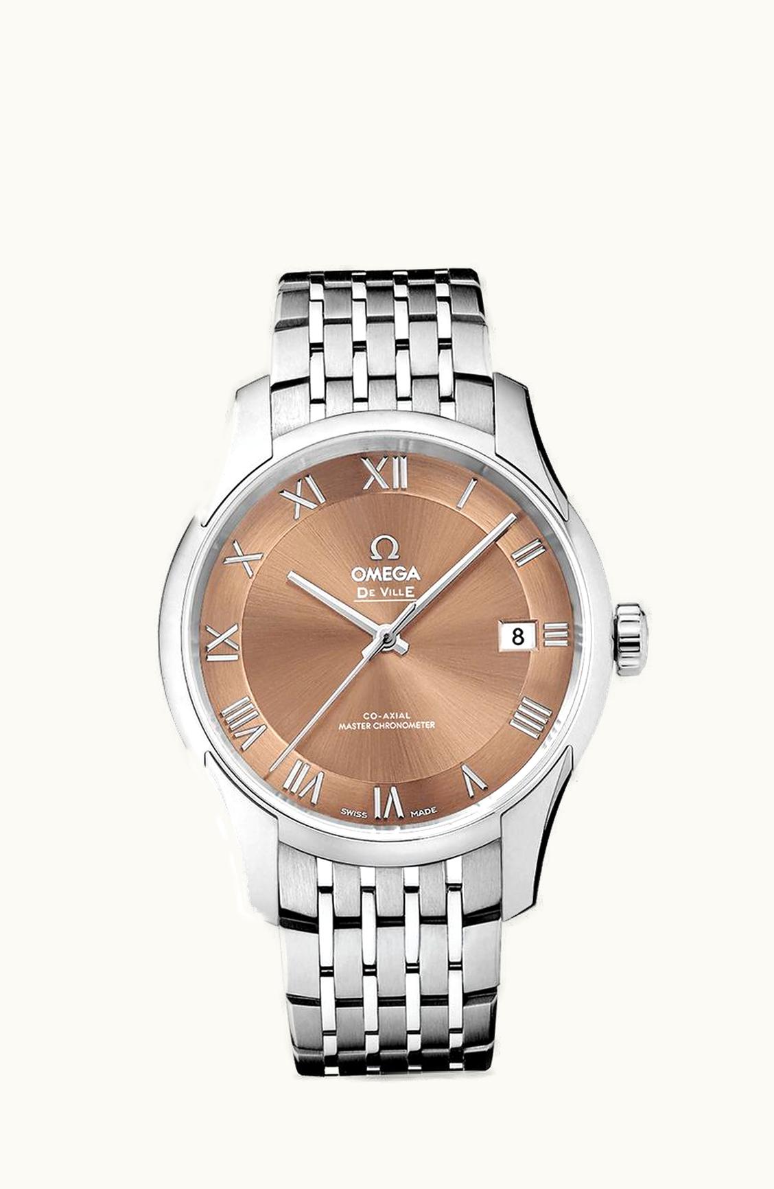 Omega De Ville Hour Vision Master Chronometer Stainless Steel / Brown / Bracelet