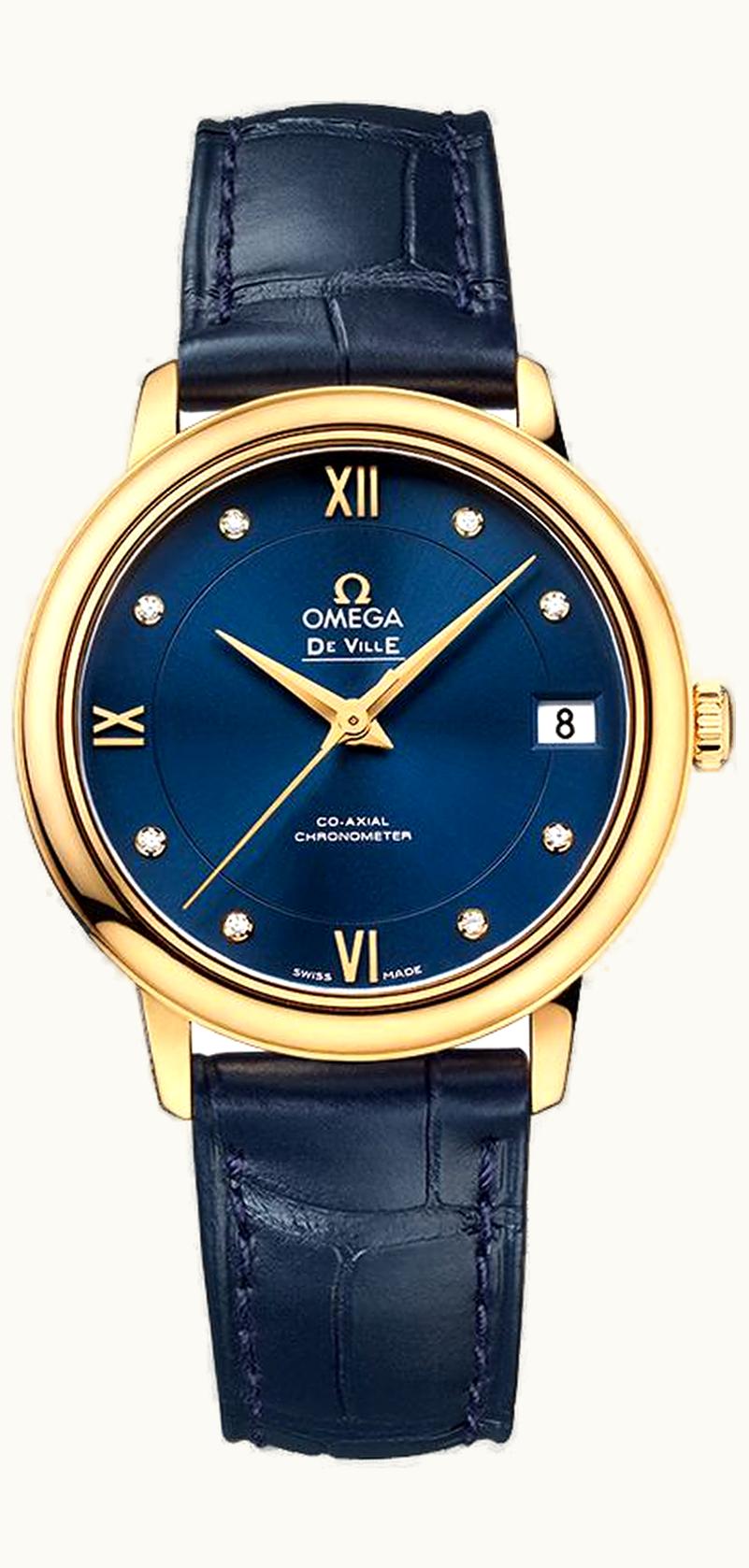 Omega De Ville Prestige Co-Axial 32.7 Stainless Steel / Yellow Gold / Blue / Bracelet