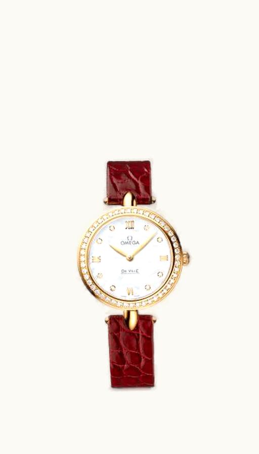 Omega De Ville Prestige Dewdrop Quartz 27.4 Yellow Gold / MOP / Diamond