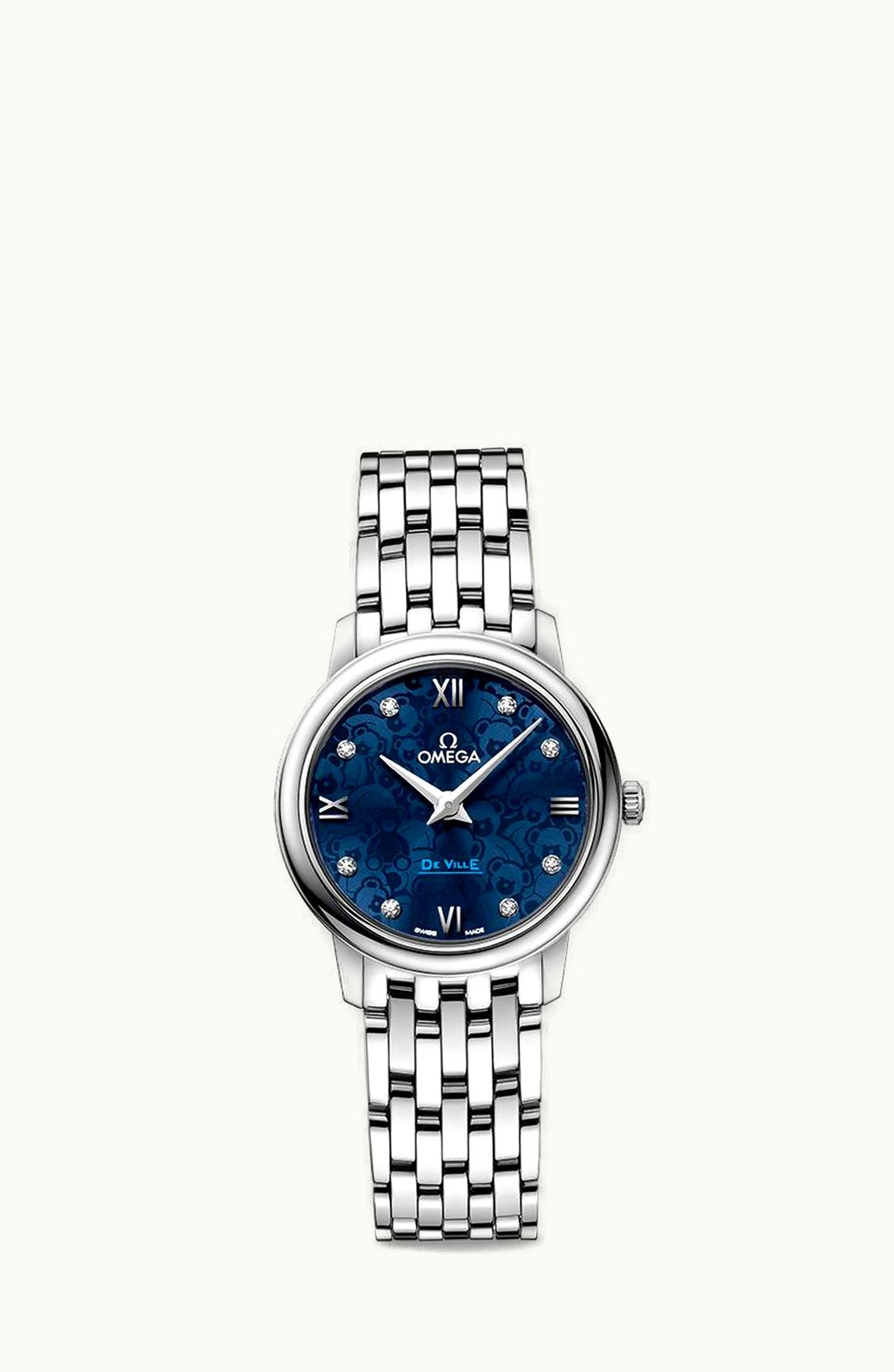 Omega De Ville Prestige Quartz 27.4 Stainless Steel / Blue / Bracelet / Orbis