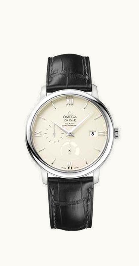 Omega De Ville Prestige Co-Axial 39.5 Power Reserve Stainless Steel / Ivory / GUM Red Square