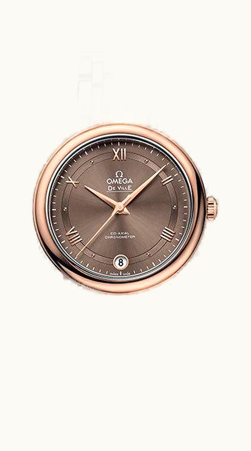 Omega De Ville Prestige Co-Axial 32.7 Stainless Steel / Red Gold / Brown / Bracelet