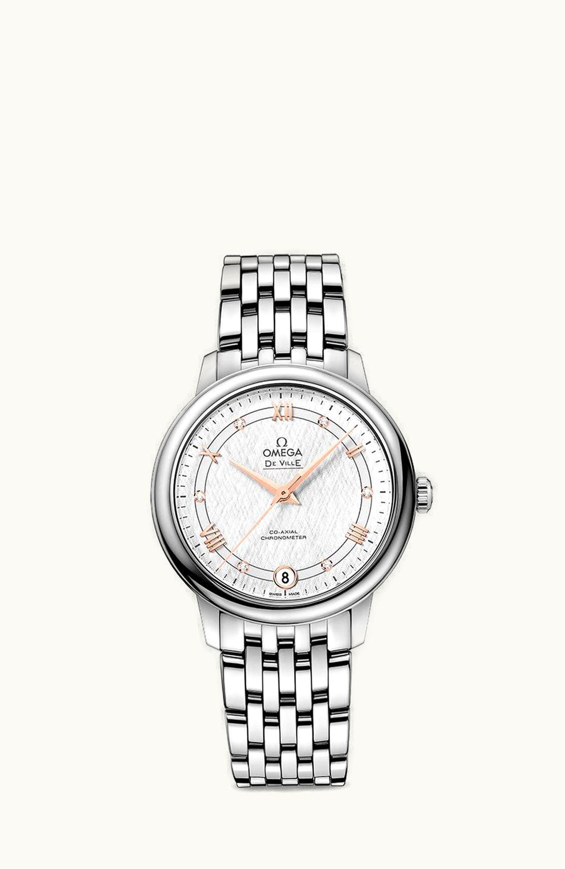 Omega De Ville Prestige Co-Axial 32.7 Stainless Steel / Vintage Silk Silver / Bracelet