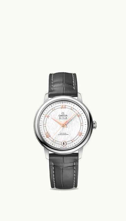 Omega De Ville Prestige Co-Axial 32.7 Stainless Steel / Vintage Silk Silver