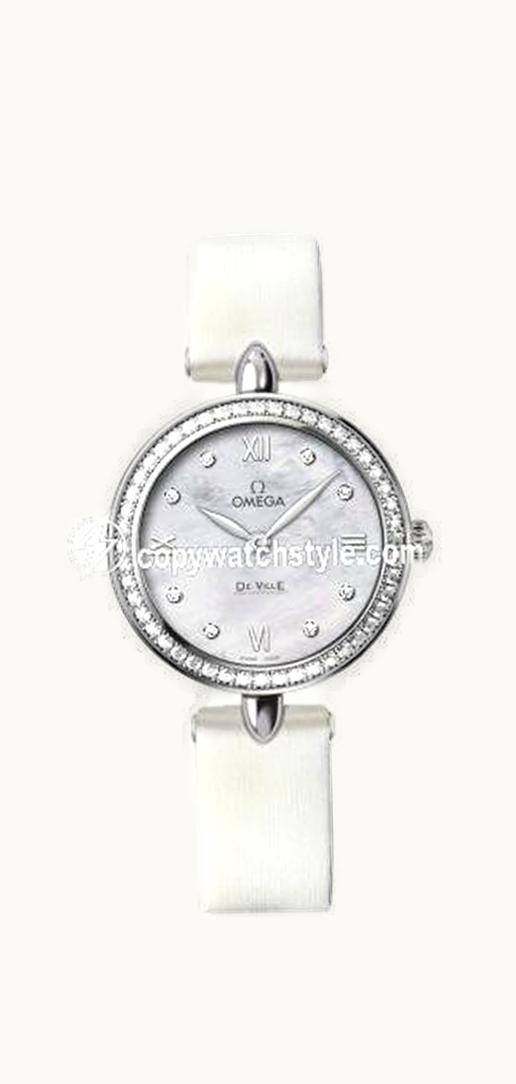 Omega De Ville Prestige Dewdrop Quartz 27.4 Stainless Steel / MOP / Diamond
