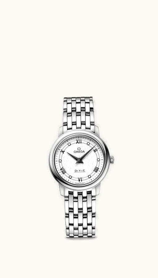 Omega De Ville Prestige Quartz 27.4 Stainless Steel / Vintage Silver Silk / Bracelet