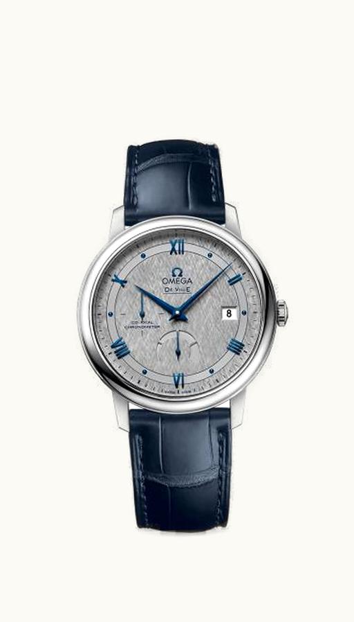 Omega De Ville Prestige Co-Axial 39.5 Power Reserve Stainless Steel / Vintage Grey Silk