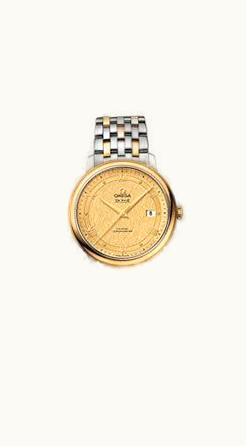 Omega De Ville Prestige Co-Axial 39.5 Stainless Steel / Red Gold / Vintage Silver Silk / Bracelet