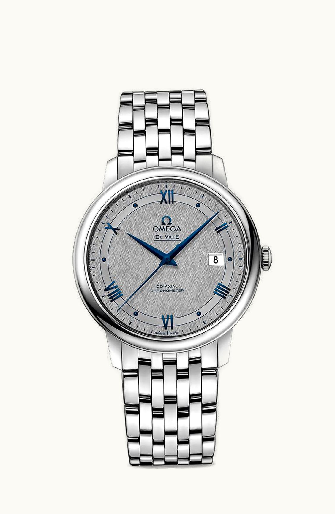 Omega De Ville Prestige Co-Axial 39.5 Stainless Steel / Vintage Grey Silk / Bracelet