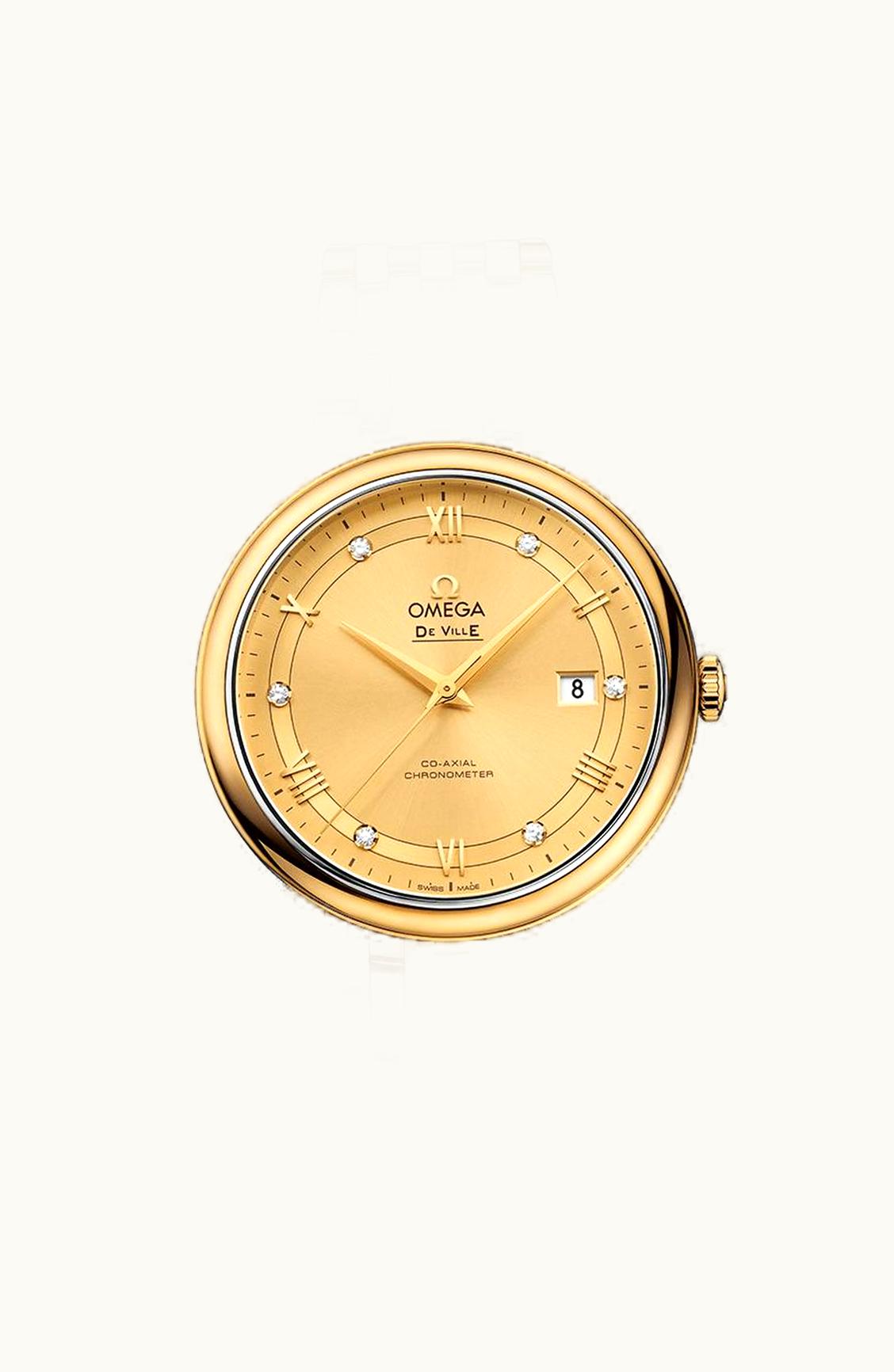 Omega De Ville Prestige Co-Axial 39.5 Stainless Steel / Yellow Gold / Vintage Champagne / Bracelet