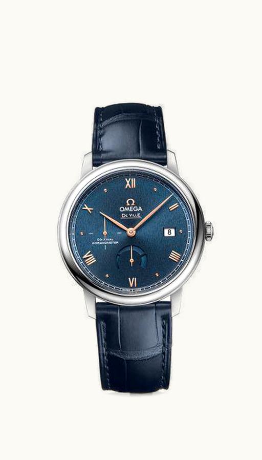 Omega De Ville Prestige Co-Axial 39.5 Power Reserve Stainless Steel / Blue Sunburst