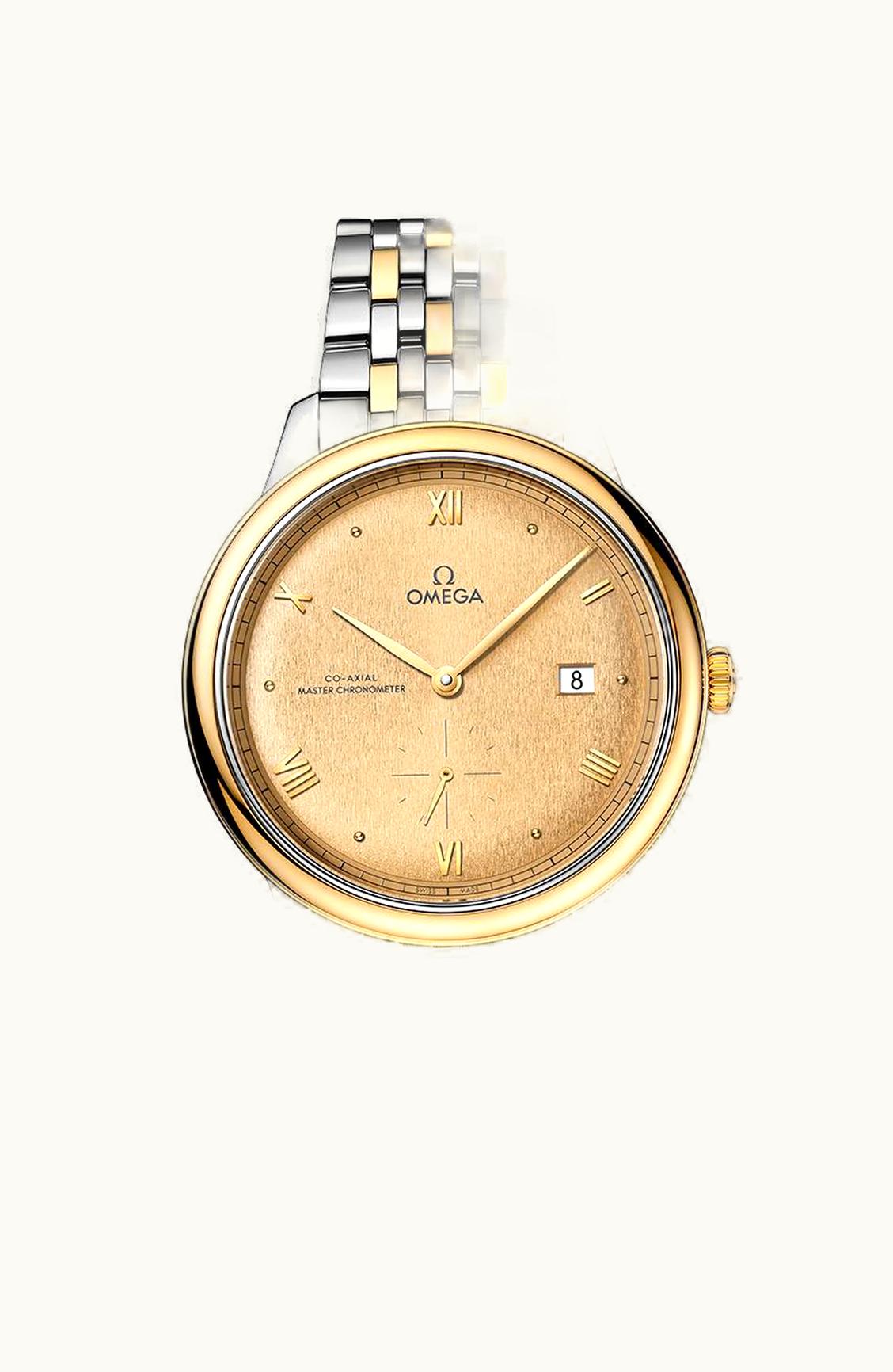 Omega De Ville Small Seconds Master Chronometer Stainless Steel - Yellow Gold / Champagne / Bracelet