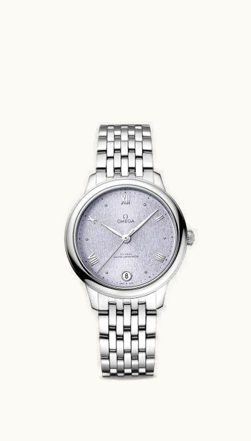 Omega De Ville Master Chronometer 34 Stainless Steel / Lavender / Bracelet