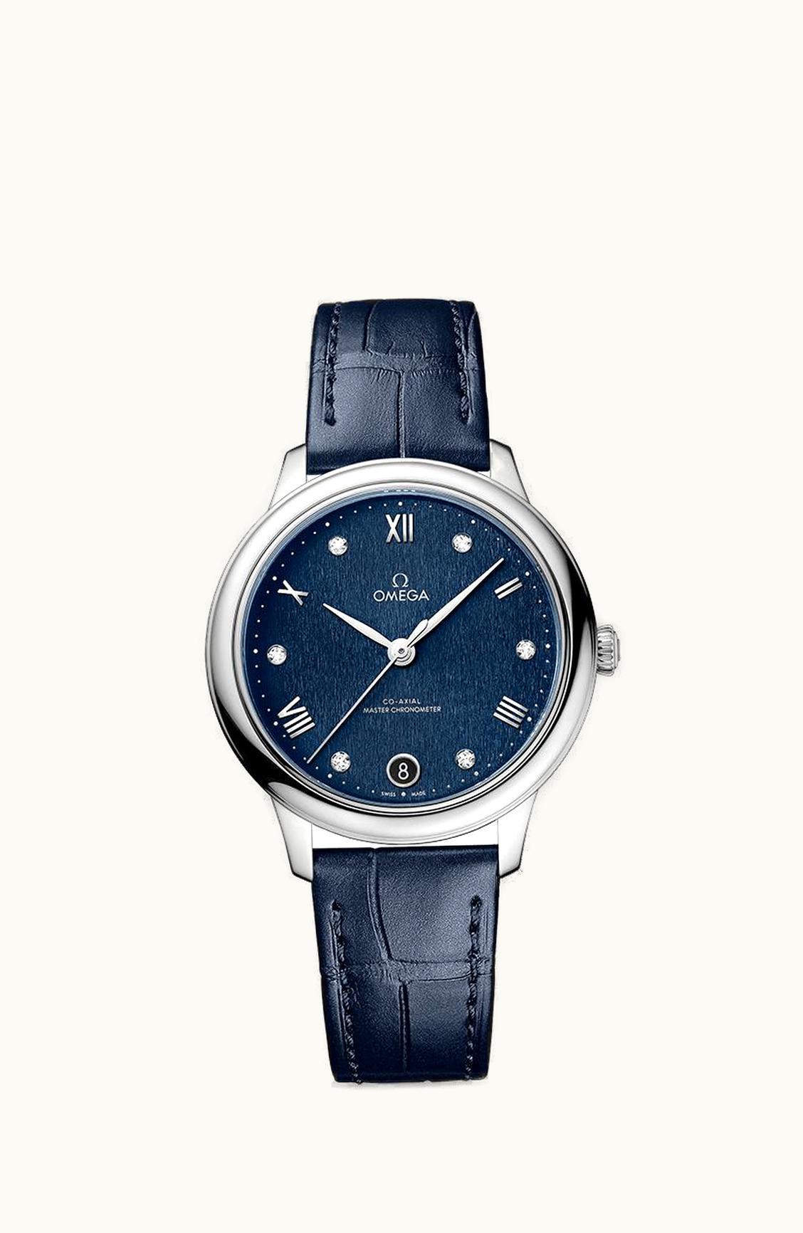 Omega De Ville Master Chronometer 34 Stainless Steel / Blue - Diamond