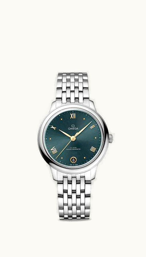 Omega De Ville Master Chronometer 34 Stainless Steel / Turquoise / Bracelet