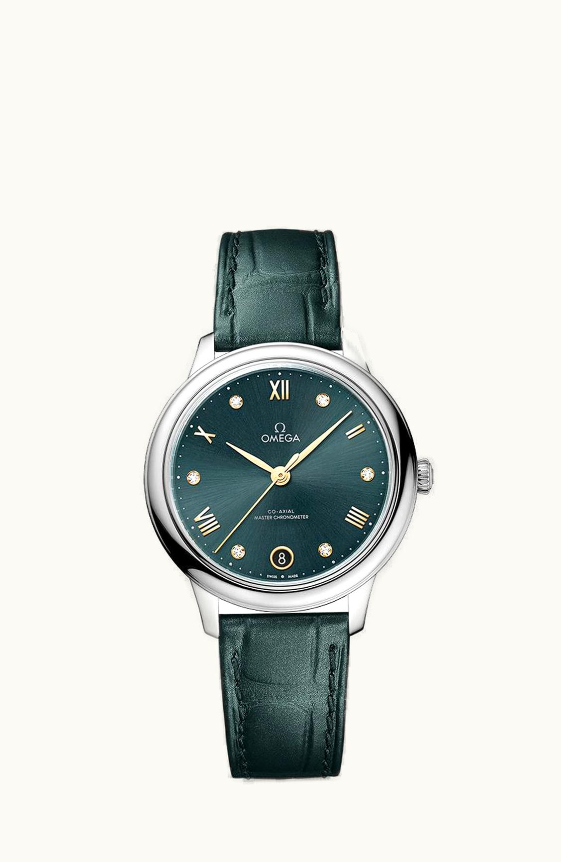 Omega De Ville Master Chronometer 34 Stainless Steel / Turquoise - Diamond