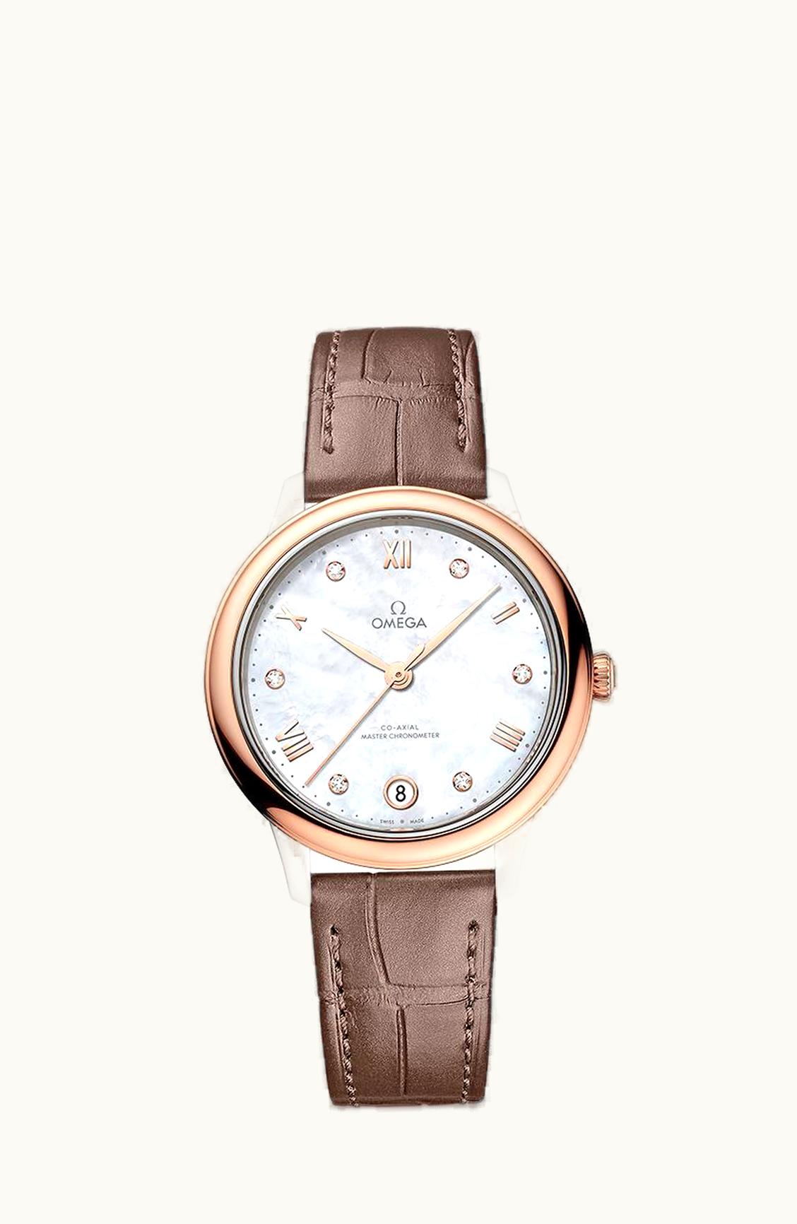 Omega De Ville Master Chronometer 34 Stainless Steel - Sedna Gold / MOP - Diamond