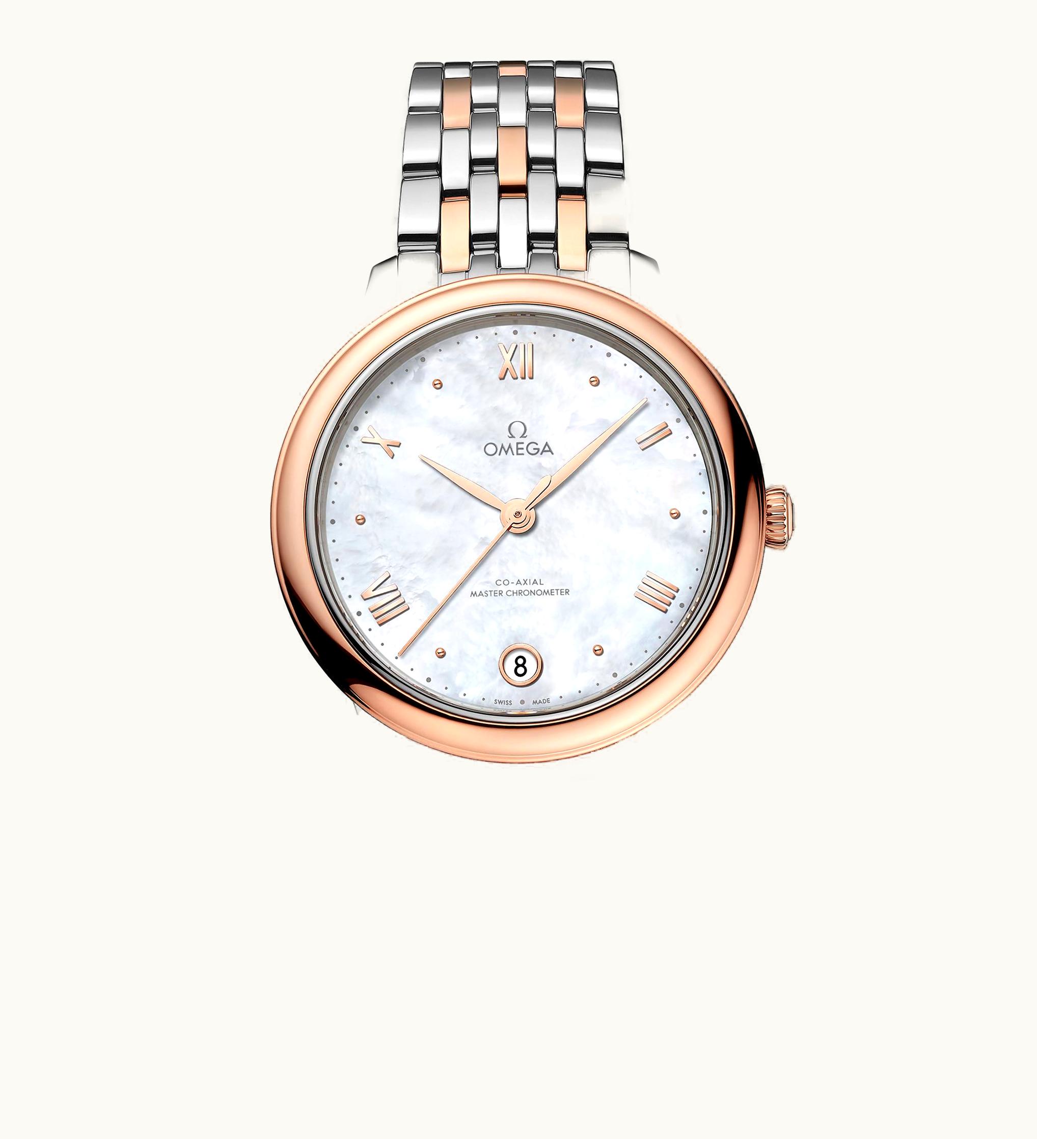 Omega De Ville Master Chronometer 34 Stainless Steel - Sedna Gold / MOP / Bracelet