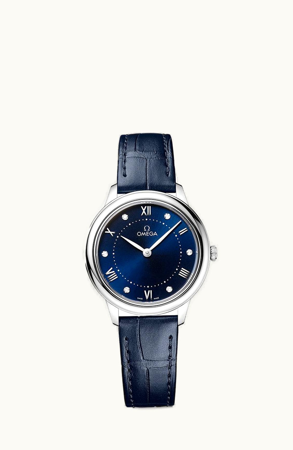 Omega De Ville Quartz 30 Stainless Steel / Blue - Diamond