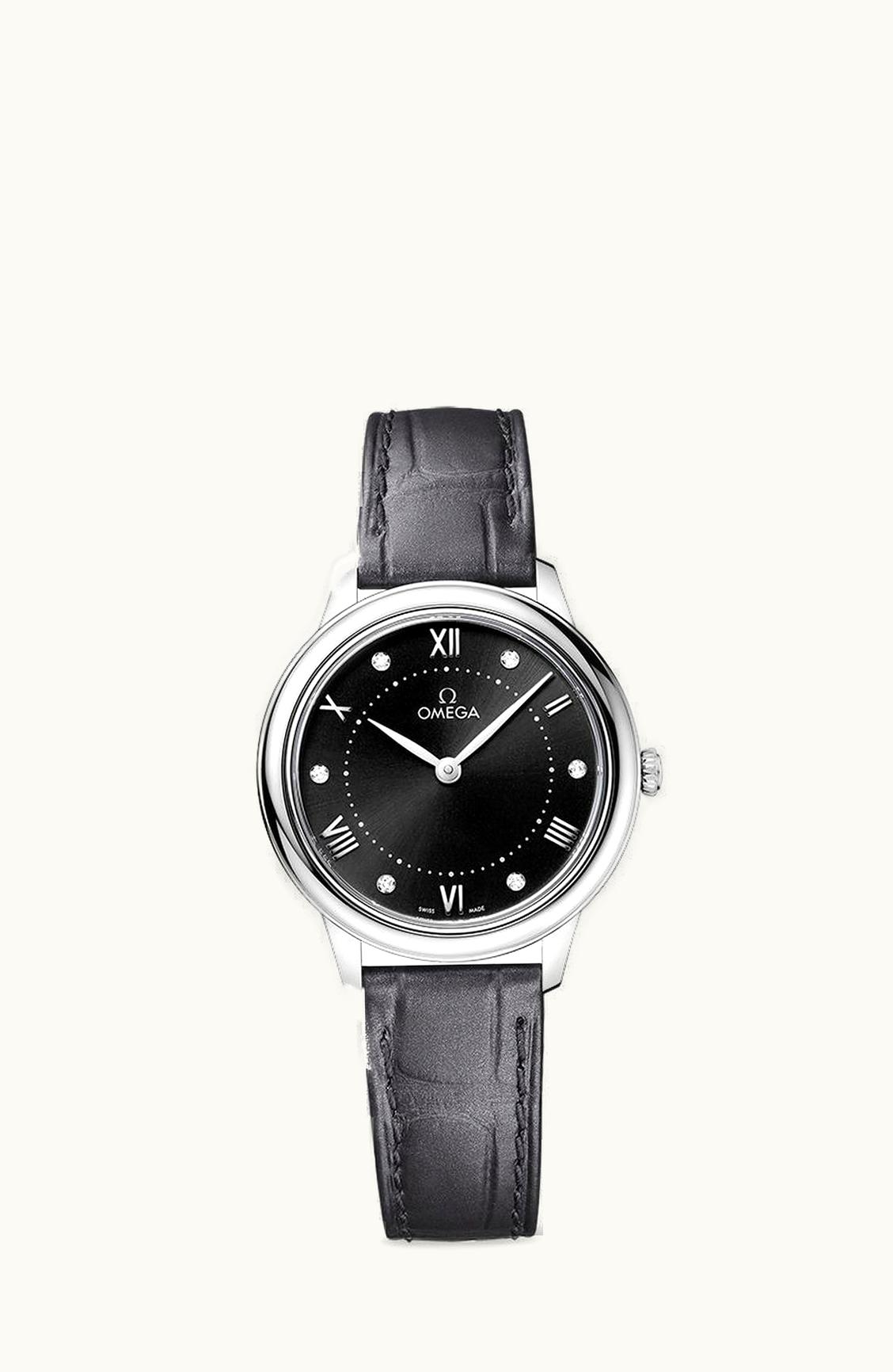 Omega De Ville Quartz 30 Stainless Steel / Black - Diamond