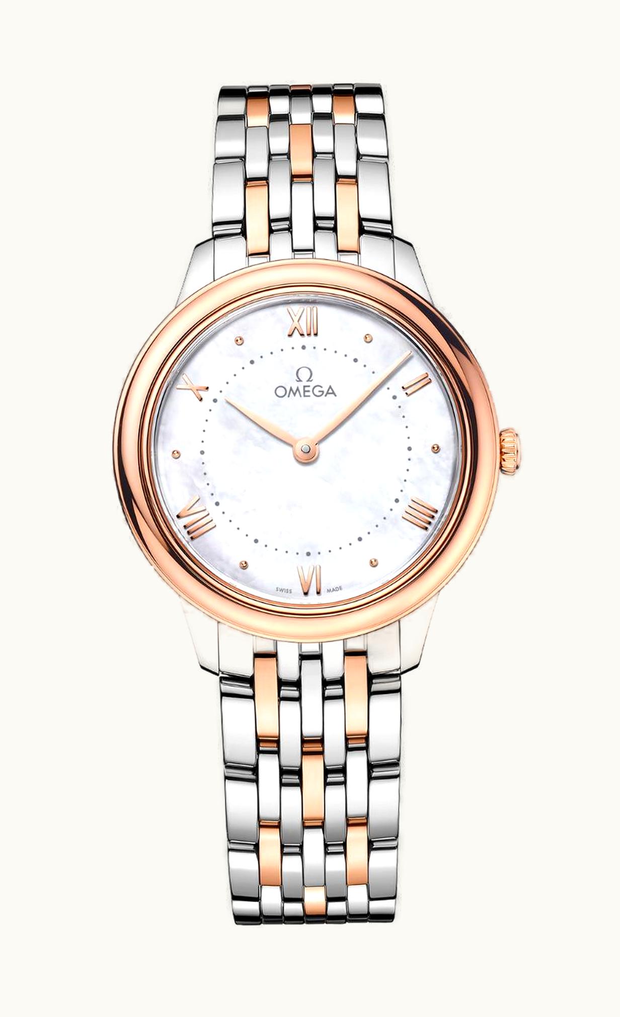 Omega De Ville Quartz 30 Stainless Steel - Sedna Gold / MOP - Diamond