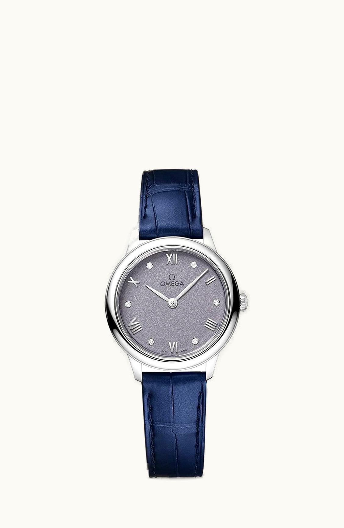 Omega De Ville Quartz 27.5 Stainless Steel / Lavender - Diamond