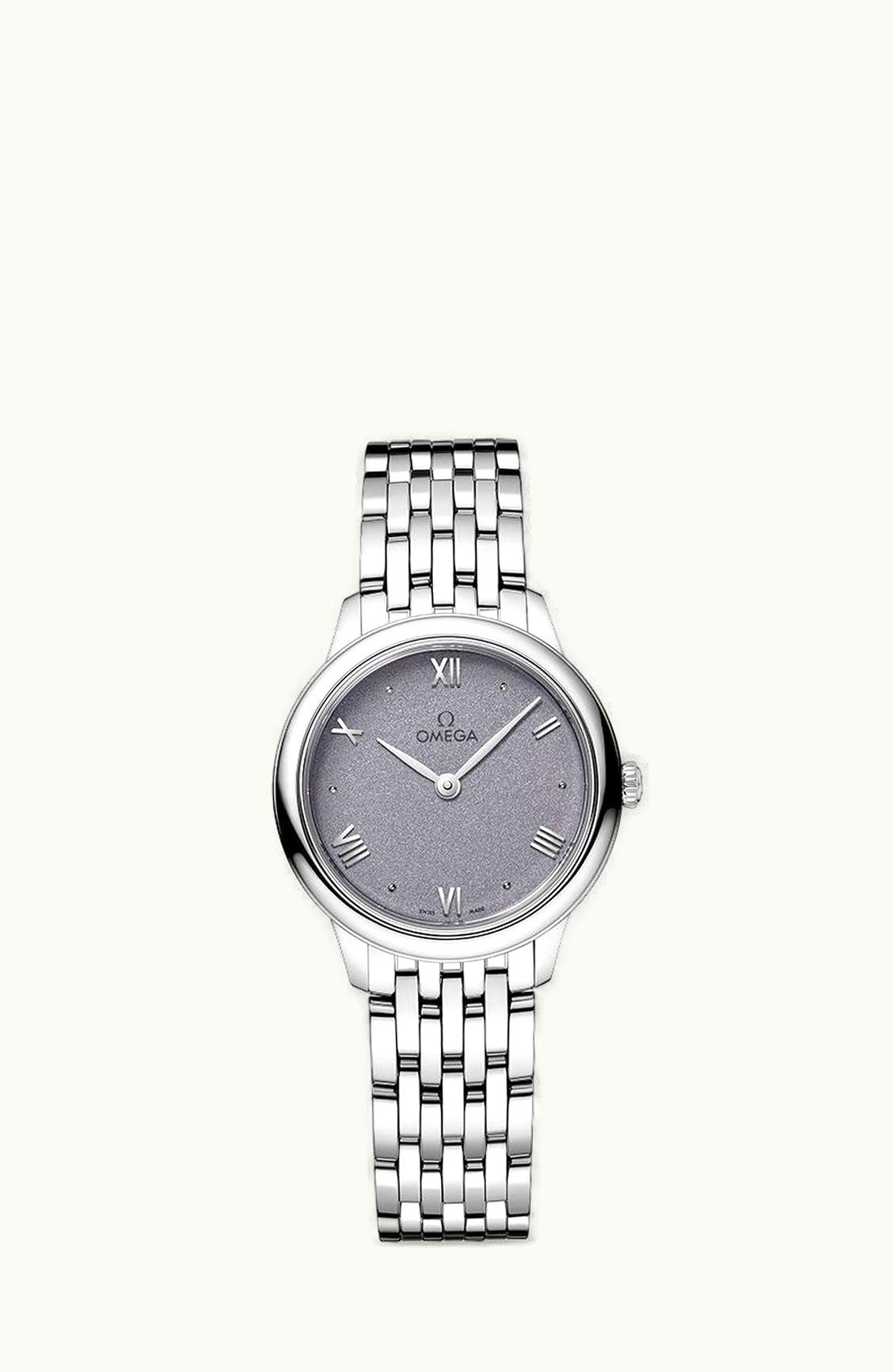 Omega De Ville Quartz 27.5 Stainless Steel / Lavender / Bracelet