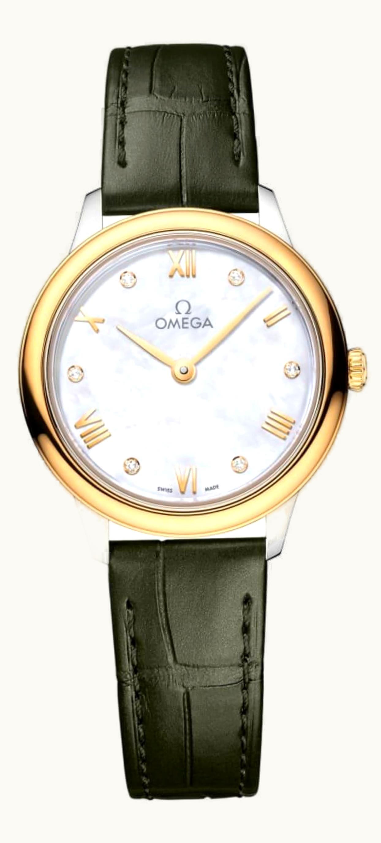 Omega De Ville Quartz 27.5 Stainless Steel - Yellow Gold / MOP - Diamond