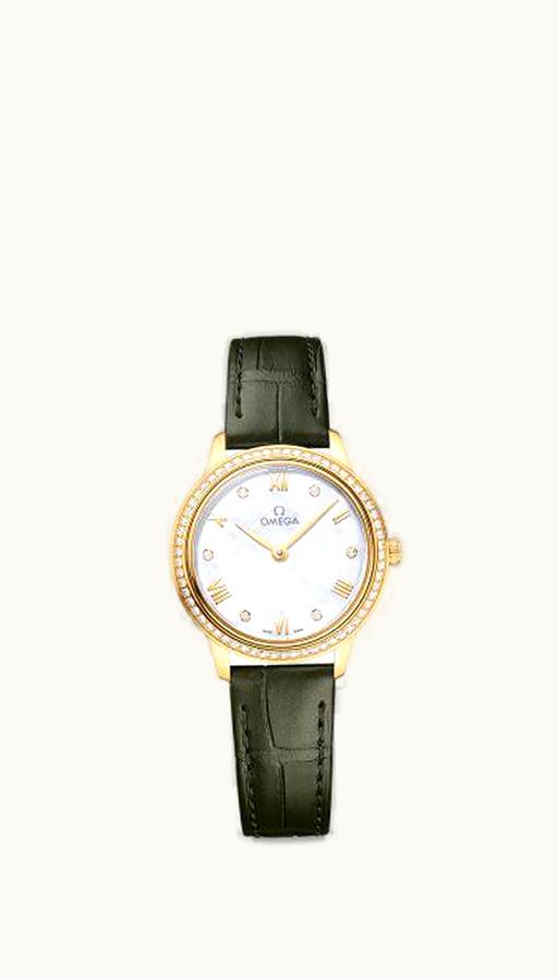 Omega De Ville Quartz 27.5 Yellow Gold - Diamond / MOP - Diamond