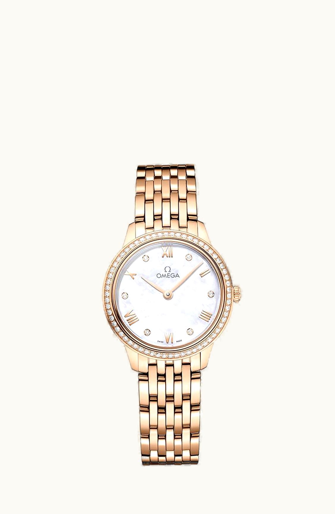 Omega De Ville Quartz 27.5 Sedna Gold - Diamond / MOP - Diamond / Bracelet