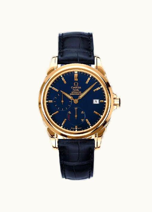 Omega De Ville Co-Axial 38.7 Power Reserve Yellow Gold / Blue