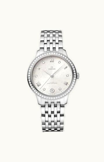 Omega De Ville Master Chronometer 34 Stainless Steel - Diamond / Silver / Bracelet