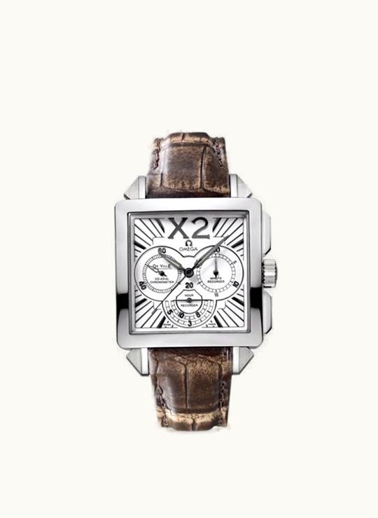 Omega De Ville X2 Co-Axial 37 Chronograph Stainless Steel / Silver