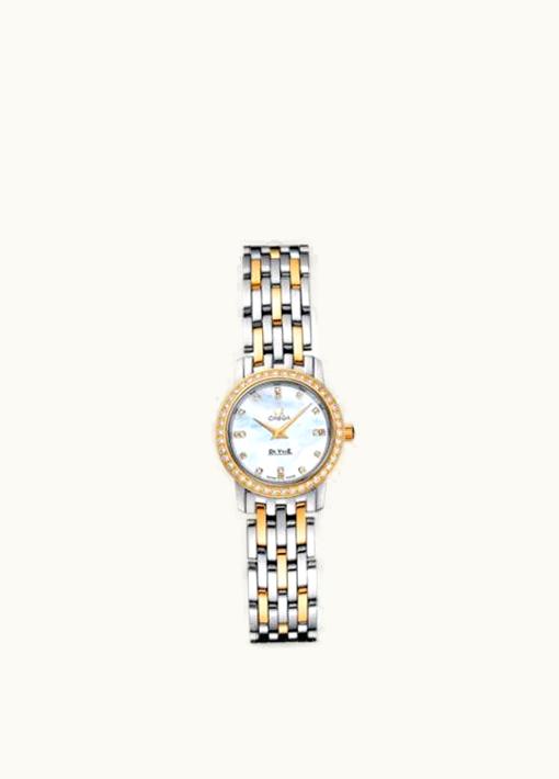 Omega De Ville  Prestige Quartz 22 Two Tone Diamond / MOP / Bracelet