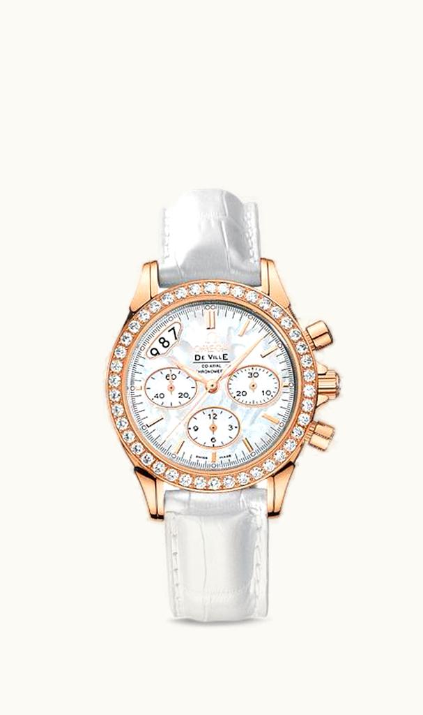 Omega De Ville Co-Axial 35 Chronograph Red Gold Diamond / MOP