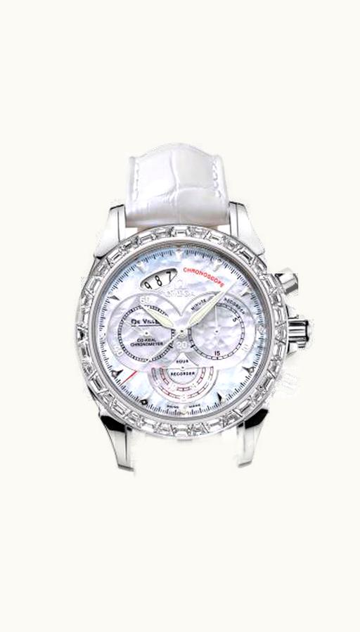 Omega De Ville Co-Axial 41 Chronoscope Palladium Baguette / MOP