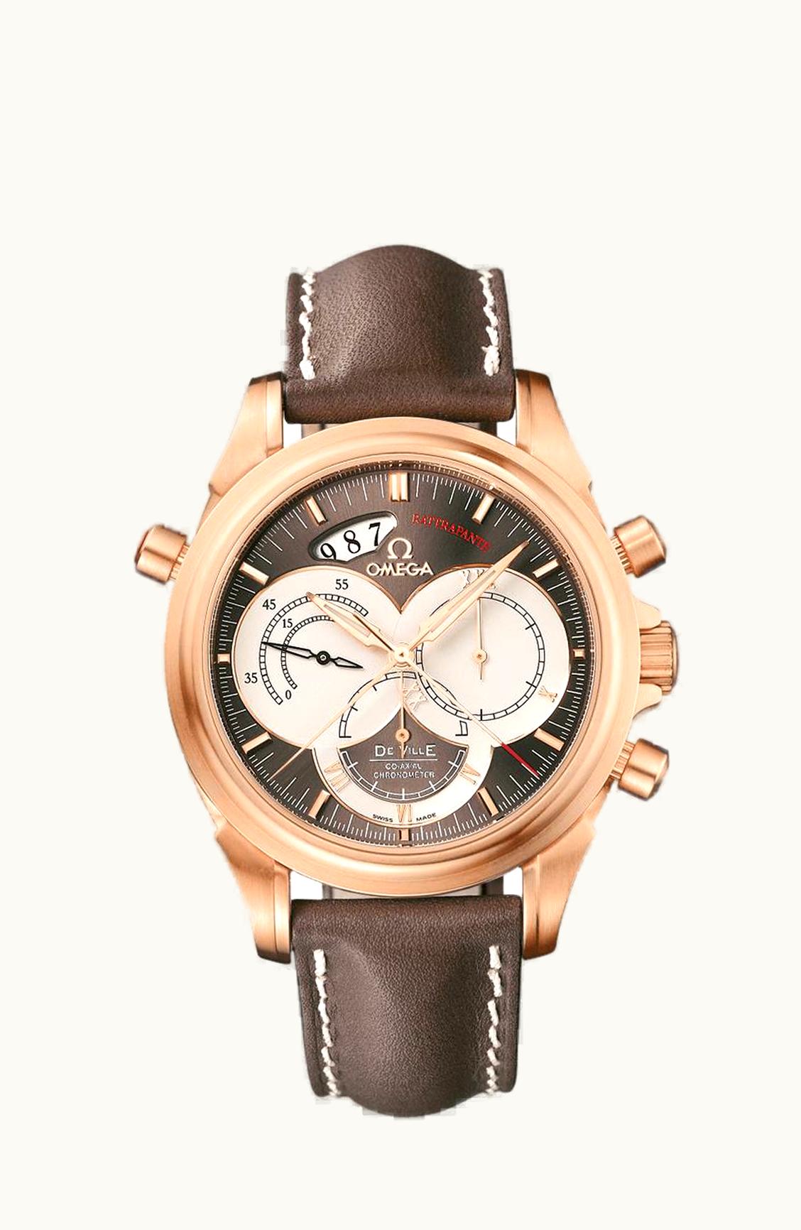 Omega De Ville Co-Axial 41 Chronoscope Rattrapante Red Gold / Brown